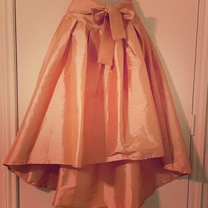 Satin, high-low skirt